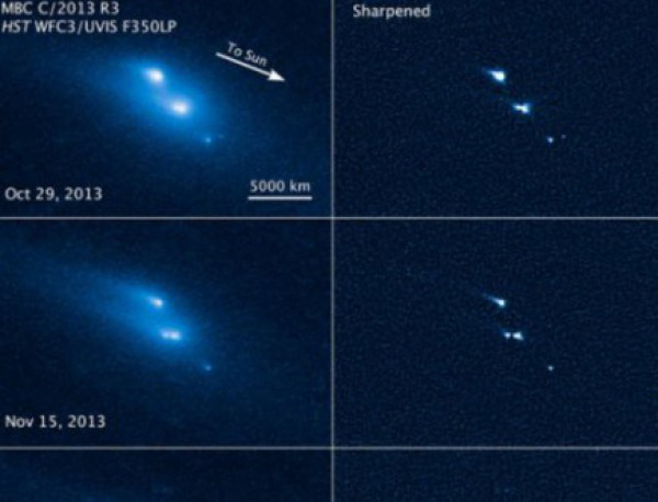 Астрономи заснеха как астероид се разпада