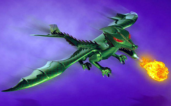 Изобретиха летящ и огнедишащ механичен дракон