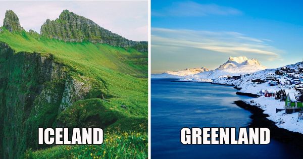 Знаете ли защо Гренландия означава зелена земя, а Исландия ледена?
