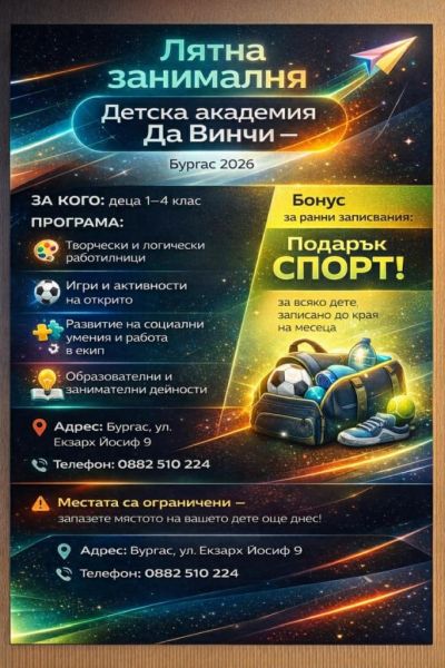 „Истории в цветове“: едно незабравимо лятно приключение за малки откриватели в Бургас