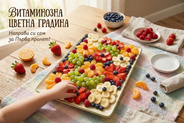 Витаминозна цветна градина: направи си сам най-красивата плодова почерпка за Първа пролет