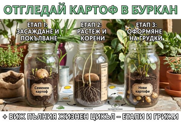 Съкровище под земята: пълно ръководство за малки градинари – как да си отгледаме картофи