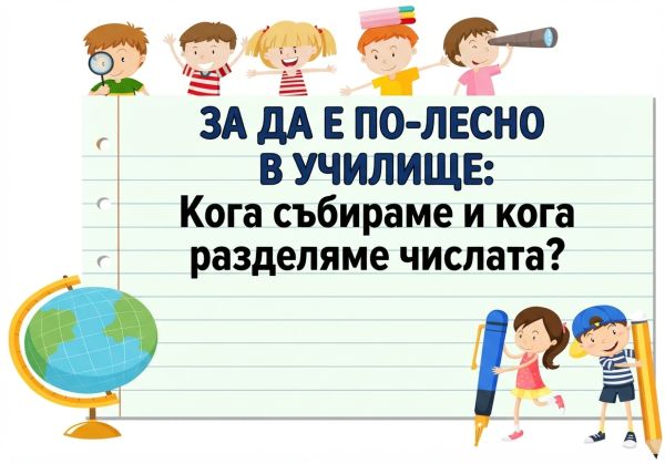 Кога събираме и кога разделяме числата: Тайните на деленията с остатък (или пък дробите / събирането)